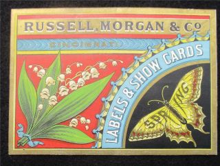 Handsome Vintage Advertising Trade Card - Russell Morgan&co - Labels & Showcards