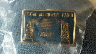 At&t Digital Microwave Radio Lapel Pin Pre - Owned