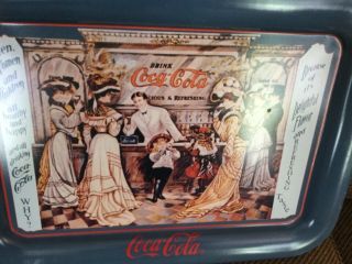 Vintage Coca Cola “soda Fountain” Metal Tray