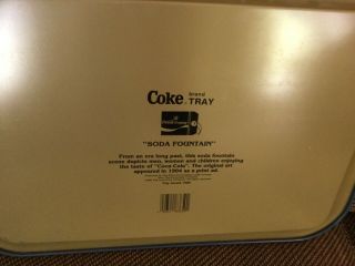 Vintage Coca Cola “Soda Fountain” Metal Tray 2