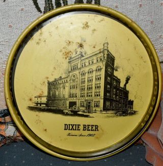 Vintage Rare Dixie Beer Brewing Co.  Orleans La Antique Beer Serving Tray