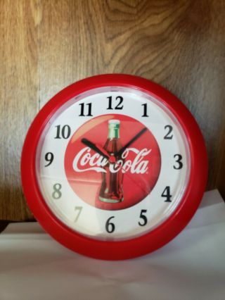 9 " Round Coca - Cola Battery Operated Wall Clock