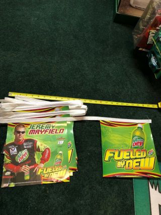 Mountain Dew Racing Rare Jeremy Mayfield “fueled By Dew” Pennants