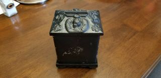 Antique Cast Iron Safe Coin Deposit Bank Combination Lock. 4