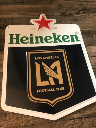Heineken Los Angeles Football Club Soccer Beer Metal Tin Sign 23.  5 " Wide X 17 "