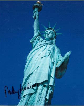Rudy Giuliani Authentic Autographed Nyc Mayor Statue Of Liberty 8x10 Photo W/coa