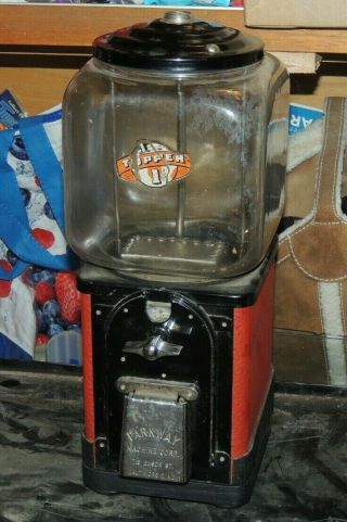 Vintage Gum Ball Machine Dispenser Parkway Machine Corp Balt 2 M.  D.