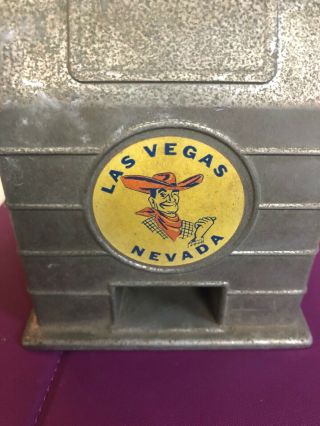 Vintage Cast Iron Bank Slot Machine Jack Pot Las Vegas,  Nevada 4