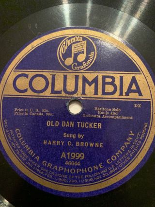 Harry C.  Browne - Old Dan Tucker/columba A1999 10 " 78 Rpm Record