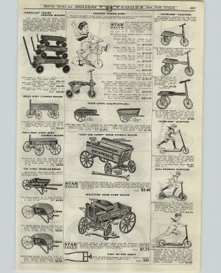 1922 PAPER AD Dan Patch Toy Horse Hand Car Sulkie Irish Mail Coaster Wagons 2