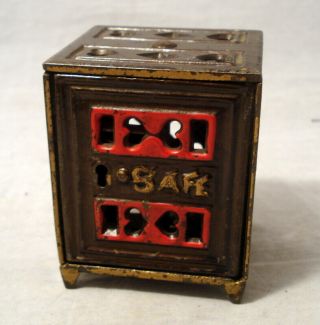 Antique Cast Iron Safe Still Bank Marked Patent March 31 1891 No Key