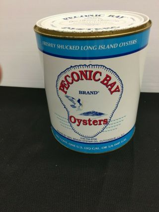 Peconic Bay Oyster Can Geo.  Braun Oyster Co.  Cutchogue,  N.  Y.  One Gallon 6