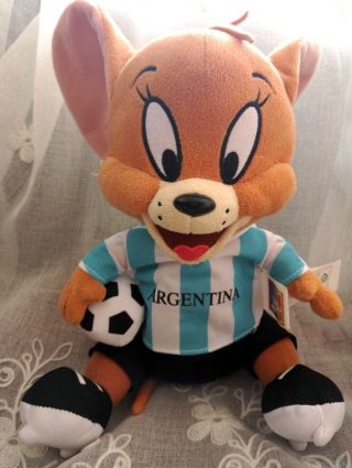 Tom And Jerry " Jerry " Mice Argentina Football Shirt Ball Plush Toy