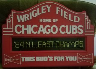 Chicago Cub Budweiser Sign