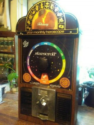 Vintage 1994 Starscroll Coin Operated Astrological Horoscope Vending Machine