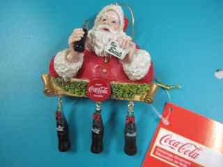 Kurt Adler Coca - Cola Christmas Ornament Bottles 5