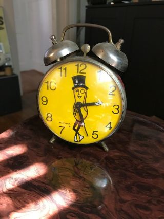 Vintage Planters Mr.  Peanut Alarm Clock - 1950 