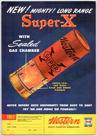 1948 Western Shot Gun Shells - X Vintage Print Ad