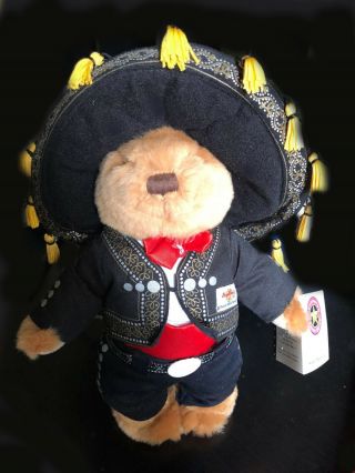 Hard Rock Cafe Mexico Mariachi Teddy Bear Collectable Limited Edition 2004