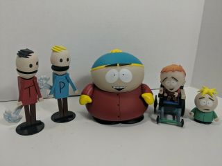 2006 Mezco South Park (5) Character Bundle Talking Eric Cartman,  Timmy,  Butters