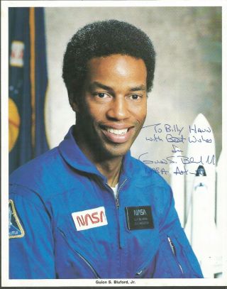 Space Exploration,  Photo Signed By Guion S Bluford,  Jr
