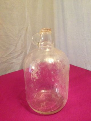 Vintage Ball 1 Gallon Clear Glass Jug Smooth Surface Loop/finger Handle