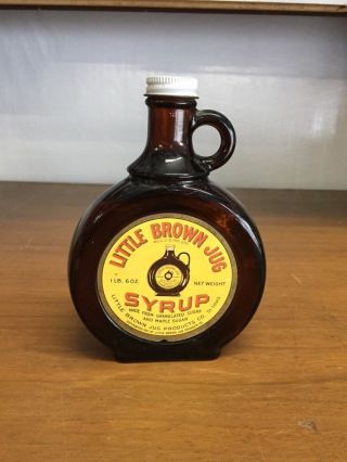 Vintage Little Brown Jug Syrup Bottle