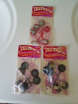Vintage Charms Dime Store Lone Toy Tree Charms/toys 3 Packs