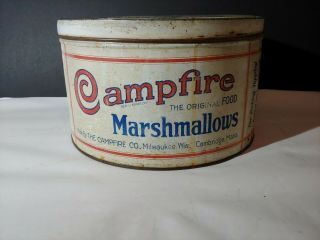 Vintage Campfire Marshmallows Tin 5 Lbs.