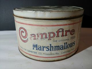 Vintage Campfire Marshmallows Tin 5 lbs. 4
