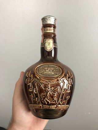 Chivas Royal Salute 21 Years Old Blended Scotch Whisky Bottle Empty.