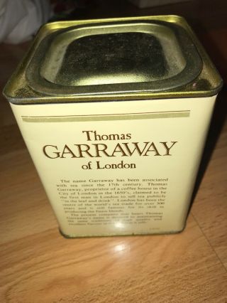 VINTAGE ENGLISH BREAKFAST TEA CANISTER TIN THOMAS GARRAWAY’S OF LONDON 3