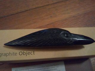 Graphite Object " Raven " Created/signed By Artist Agelio Batle And Note