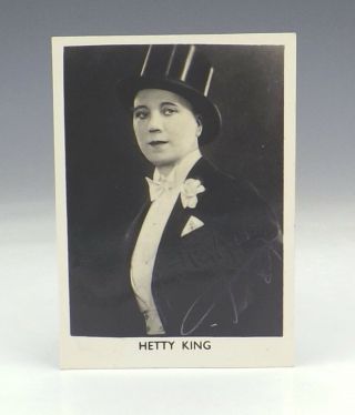 Ink Signed - Hetty King - Male Impersonator Autographed Photograph