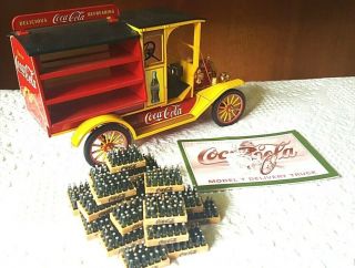 1913 Ford Model T Coca - Cola Delivery Truck Franklin Die Cast 1/16 Scale