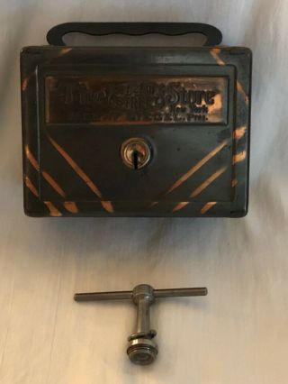 Coin Bank From Henry Siegel " The 14th Street Store " York With Key