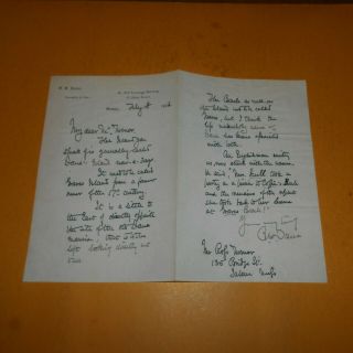 Richard Henry Dana Iii American Lawyer Hand Written & Signed 5.  25 X 8 Letter