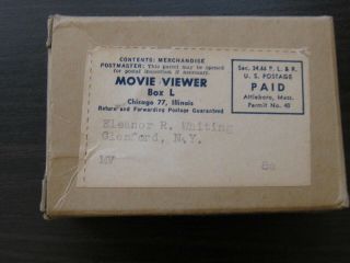 Vintage Movie Viewer Box L With Gabby Hayes Sergeant & Preston Yukon Kings Film