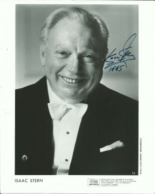 Isaac Stern Violinist Hand Signed Autographed Photo D.  2001