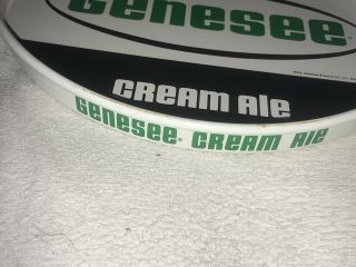 Vintage GENESEE Cream Ale Beer Double Sided Green White 12” Metal Serving Tray 3