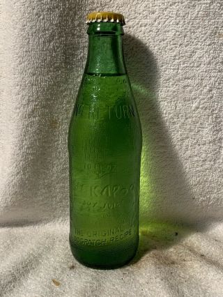 Rare Full 10oz Kickapoo Joy Juice No Deposit Embossed Soda Bottle Hard To Find