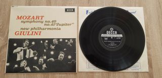 Sxl 6225 Wbg Ed1 – Giulini – Mozart Symphonies Nos.  40 & 41 Vinyl Nm