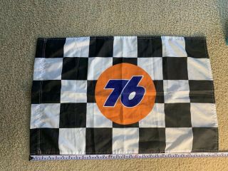 Vintage Union 76 Checkered Flag,  18 " X 28 "