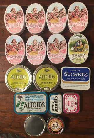 16 Altoid Sour & Other Small Tins / Boxes For Crafts Survival Fishing More