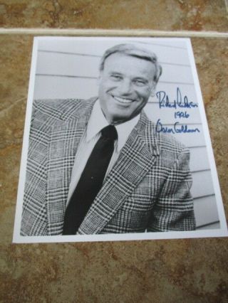 Richard Anderson Autograph Signature B&w 8x10 The Six Million Dollar Man