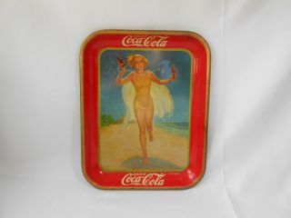 Vintage 1937 Coca - Cola Metal Advertising Tray