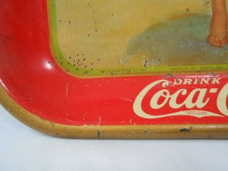 Vintage 1937 Coca - Cola Metal Advertising Tray 5