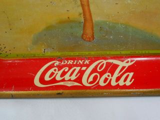 Vintage 1937 Coca - Cola Metal Advertising Tray 6