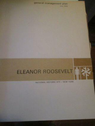 Eleanor Roosevelt 1980 Softcover General Management Plan National Historic Site