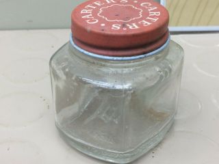 Vintage CARTER White Paste Glass Jar - scrapbooks photos 4
